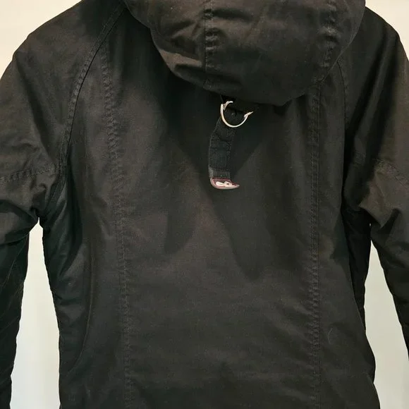 Aritzia TNA Black Faux-Fur trim Hooded Mid-Length Parka size S - Picture 15 of 16